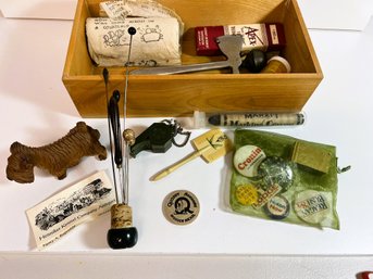 NT/ Wooden Vintage Treasure Box - Filled With Treasures