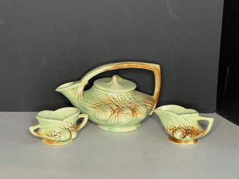 G/ 3pcs - Vintage McCoy Pottery Pine Cone Tea Set