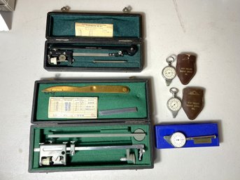 O/ 6pcs - Cool Vintage Surveyors Tools: Planimeters Etc