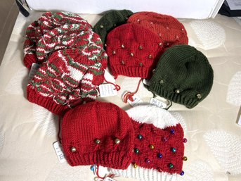 2B/ Box 10pcs - Adorned Hand Knit Children's Size 5 Hats - New With Tags