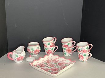 G/ 9pcs - Fioriware/Jardinware Tea And Dessert Pieces