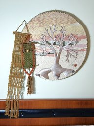 2B/ 3pcs - Unique Decorative 3D Wall Art Made In India, 2 Macrame Wall Hangings