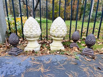 BY/ 5pcs - Stone And Resin Ornamental Pineapple/Pinecone Sculptures