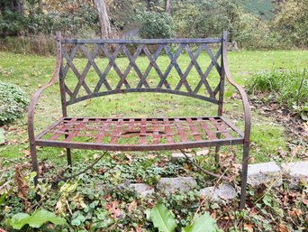 BY/ Black Metal Outdoor Bench