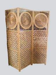 UB2/ Pretty Woven Wicker 3 Panel Privacy Screen