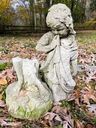 BY/ 2pcs - Very Pretty Stone Statue Of A Young Girl