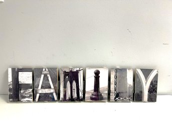Contemporary 6 Panel Photo Frame Art Or Keep As Is Reading 'FAMILY'