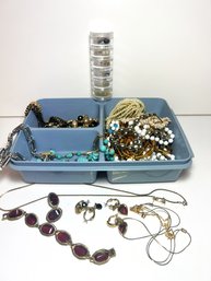 NT/ Box Costume Jewelry #4 - Earrings, Necklaces, Bracelets Etc