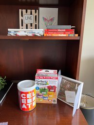 O/ Box Of Italian Language Books, Journals, Ceramic Lidded Canister, Box Of Portion Control Plastic Cntrs Etc