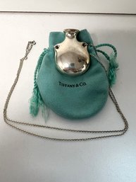 NT/ Box 1pc - Tiffany 925 Sterling Elsa Peretti Perfume Bottle Necklace In Tiffany & Co. Blue Bag