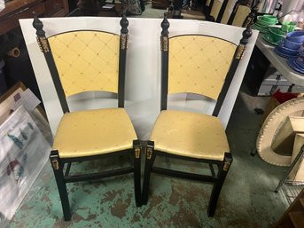 Pair Of Ornate Movie Prop Chairs From Pink Panther II Movie W Steve Martin