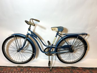 M/ Beautiful Blue Vintage Cruising Bicycle By Bauer