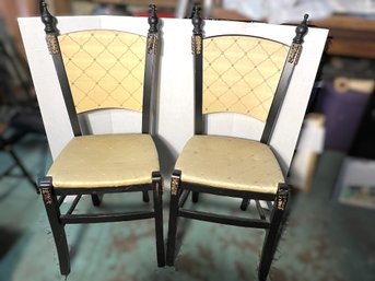 Pair Of Ornate Movie Prop Chairs From Pink Panther II Movie W Steve Martin