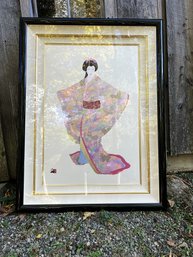 S/ Large 50'h Remarkable Framed Asian Inspired Wall Art, #91/300 - Signed Hisashi Otsuka