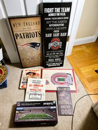 O/ 7pcs - Sports Lot: NE Patriots And Ohio State