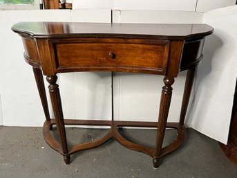 G/ Vintage Shapely Single Drawer Wood Console Table