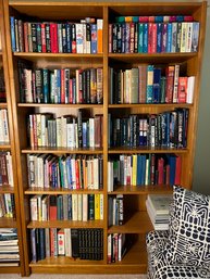 O/ Wood Book Case And 12 Shelves Of Books #2 Plus Stack Of Paper Pads Incl Engineers Computation Pads Etc