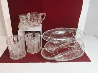 NT/ Box Of 6 Items - Vintage Glassware