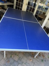 T/ Harvard 'quick Play' Fold Up Ping Pong Table - On Wheels, W Nets, Balls, Paddles Etc