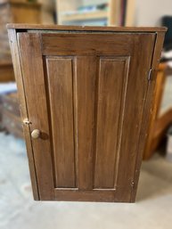 M/ Vintage Rustic Wood Slant Back Jelly Cupboard With 3 Shelves