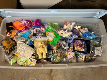 C/ Huge Bin Of TY Beanie Babies And McDonalds Toys - Most In Original Package