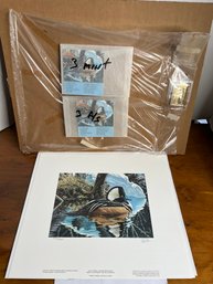 G/ Limited Edition Ken Ferns Signed And Numbered Migratory Bird Stamp And Print Set #2