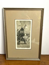 G/ Framed Signed Etching - Farquharson #11/25 'The Surfman'