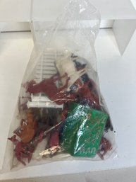 NT/ Bag Of Assorted Vintage Plastic Farm And Wild Animals And Fences