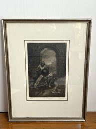 G/ Framed Signed Etching - Farquharson #10/25 'The Astronomer'