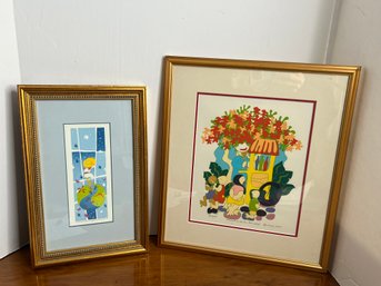 G/ 2 Colorful Signed And Numbered Framed Prints - Romorac