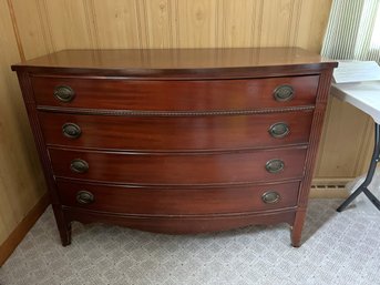 3BR/ Beautiful Vintage 4 Drawer Wood Bureau Dresser W Ornate Drawer Pulls