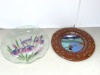 G/ 2pcs - Beautiful Decorative Platters: Sydenstricker Etc