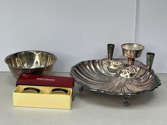 G/ 4pcs - Silver Plate Pieces: Oneida, Sheffield, Reed & Barton Etc