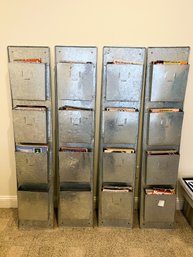 2BC/ 4pcs - Industrial Metal Magazine Wall Mount Racks Including Magazines From 1990-2000's