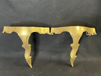 MM/ Pair Of Matching Vintage Ornate Brass Wall Mount Shelves