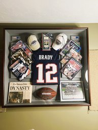 LREC/ Huge 46' Wide Patriots/Brady 2005 Superbowl XXXIX Memorabilia Shadow Box