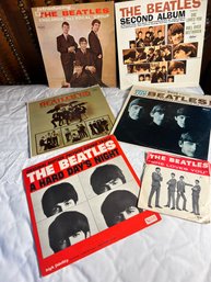 3B/ 6 Pcs Vintage Beatles Records - - 5 X 33rpm Albums, 1 X 45rpm Record