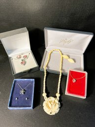 K/ Bag 4pcs - Boxed Sets Of Necklace And Earrings