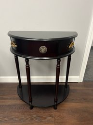 TE/ Black Painted Half Moon Accent Table #1