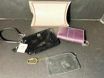 K/ Bag 3pcs - Pretty Leather And Sequin Coach Wallets - 1 New W Tags