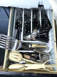 WD/ Drawer - Stainless China Cutlery And Assorted Knives, Tools, Gadgets