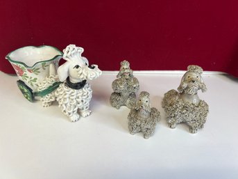 AD/ 2boxes 4pcs - Vintage Spaghetti Style Poodle Dogs