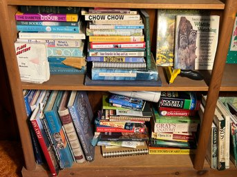 FR/ Bottom 2shelves - Assorted Books: Health, Dogs, Art, Travel, Poetry Etc