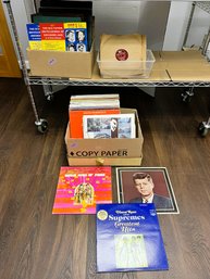 AD 3boxes - Collection Of 78's, 33's Records: RCA Victor, WRKO, Columbia Etc