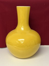 AD/ Impressive Large Yellow Glazed Ceramic Vase - Tozai Home