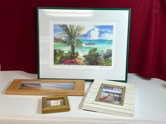 AD/ 4pcs - Variety Of Framed Art: Signed And Numbered Print Etc