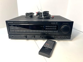 AN/CR137 - Kenwood Audio Video Stereo Receiver With Remote And Cables
