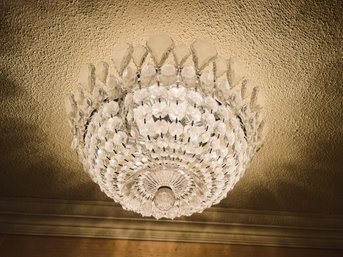 2H/ Gorgeous Clear Swarovski Crystal Flush Mount Ceiling Light Fixture W 8-10 Lights