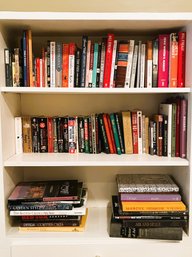 2L/ Left 3 Shelves Of Assorted Books - Novels, Sports, Boston, Art Etc