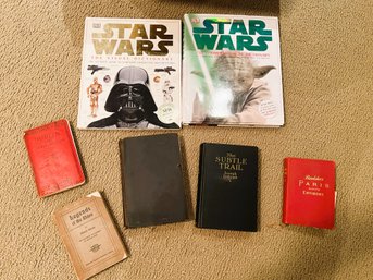 2L/ Corner Shelf 7 Books - 2 Star Wars Visual Dictionaries & 5 Books From Early 1900's